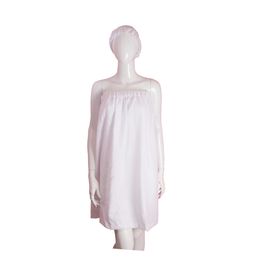 Bata Strapless Tela de Toalla + Diadema