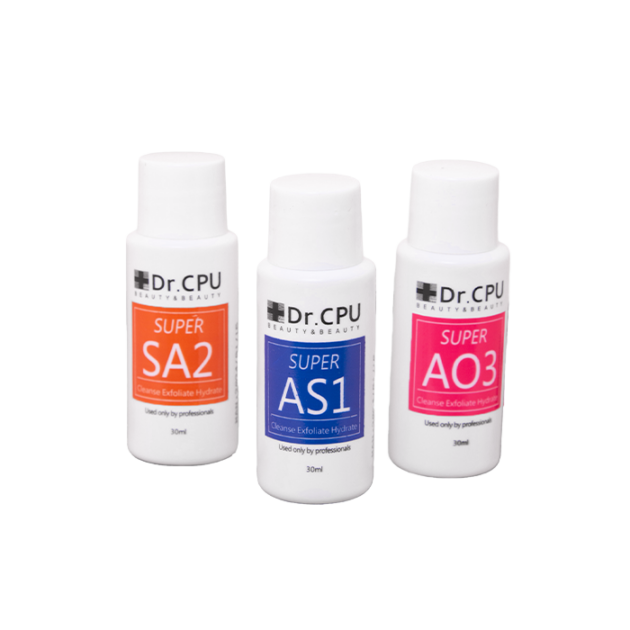 Soluciones para Hidrafacial Dr.CPU – AS1, SA2 y AO3 de 30 ml